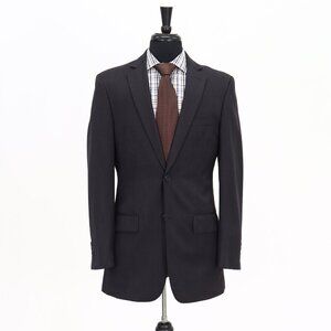 Wilke-Rodriguez 38L Gray Solid 2-Button Sport Coat Blazer Jacket G186